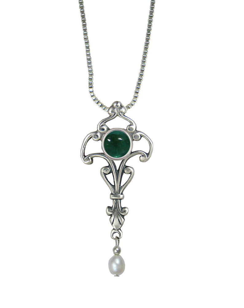 Sterling Silver Necklace With Fluorite